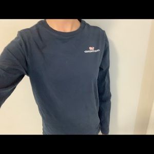 USED Navy Blue Vineyard Vines Long Sleeve Tee